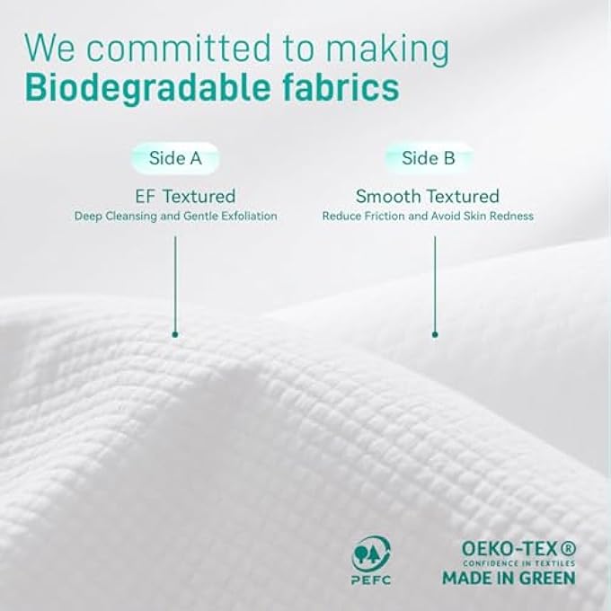 Ditoi DISPOSABLE FACE TOWELS, DAILY FACIAL TISSUES, SUPER SOFT AND THICK FACE TOWELS XL, MAKEUP REMOVER DRY WIPES, FACIAL CLEAN CLOTHS FOR SENSITIVE SKIN, 10"12" 50 COUNT (4 PACK) - Image 3